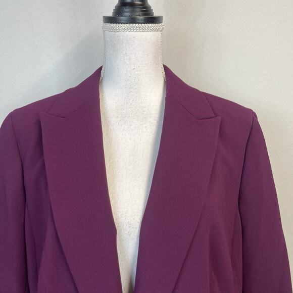 Talbots Blazer Jacket size 16 Mulberry Purple Stretch Career Professional Suit - Picture 4 of 9